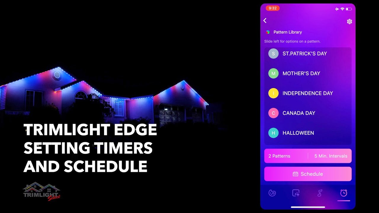 Trimlight EDGE setting timers and schedule Trimlight EDGE setting timers and schedule